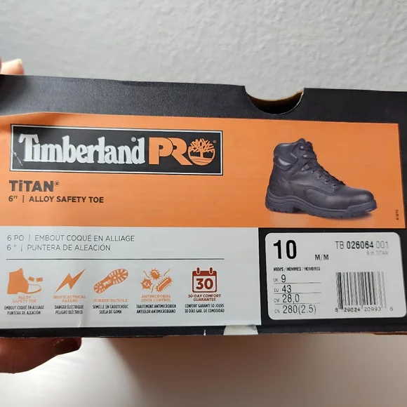 Timberland PRO TiTAN 6" Alloy Safety Toe EH MEN'S Size 10M TB026064 - Picture 5 of 11